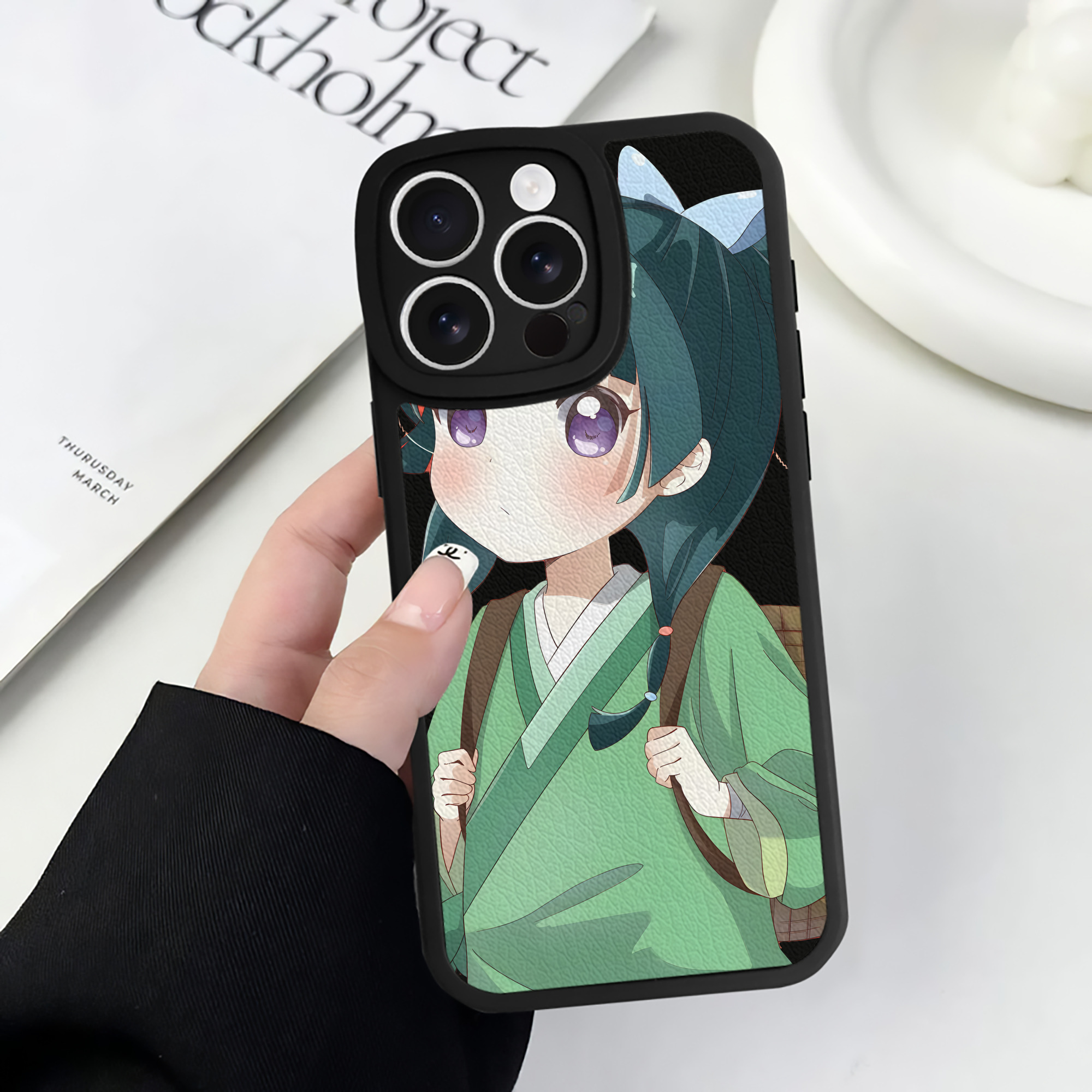 （画像用） 薬屋のひとりごと The Apothecary Diaries 【iPhone 16シリーズ対応】シリコンスマホケース（レザー調） 材質：シリコン